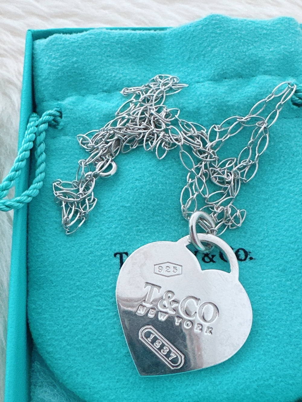 Tiffany & Co. XL 1837 heart Oval link Necklace 30”